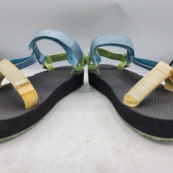 Teva Midform Universal Kids 5 Metallic Blue Sandals Beach Summer Casual 1131610C - Picture 3 of 13